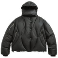White Padded Puffer Jacket — detail shot