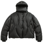 White Padded Puffer Jacket — detail shot