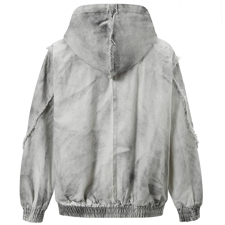 Vintage Hooded Oversized Jacket — detail shot