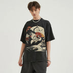 Retro Sun Graphic Oversized T-Shirt — back view