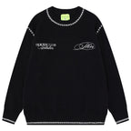 Sweaters Vintage Knit Oversized Sweater — back view