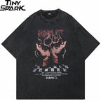 Manipulator Retro Black Washed T-Shirt — front view