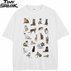 White Cats Graphic T-Shirt — front view