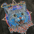 Retro Cat Print Oversized T-Shirt — front view