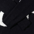 Sweaters Y2K Star Graphic Knit Oversized Sweater — fabric close-up