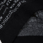 Vintage Letter Car Knit Oversized Sweater — fabric close-up