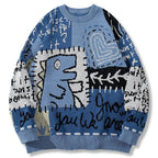 Sweaters Y2K Graphic Knit Oversized Sweater — styling shot