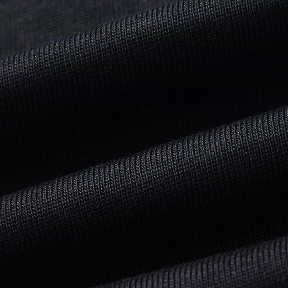 Black Spliced Graphic Oversized T-Shirt — detail shot