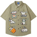 Vintage Cat Graphic Loose Shirt — styling shot
