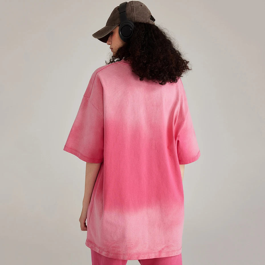 Retro Vintage Washed Oversized T-Shirt — fabric close-up
