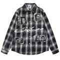 Y2K Vintage Plaid Oversized Shirt — back view