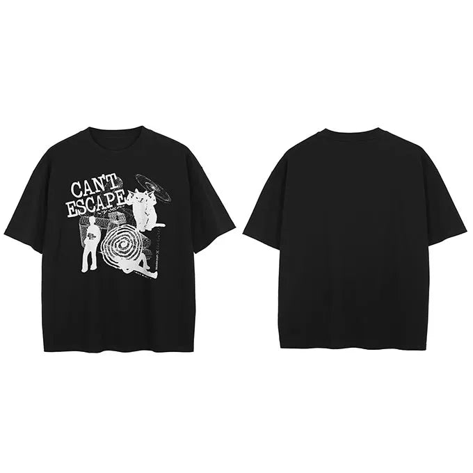 Black Cat Graphic T-Shirt — side view