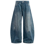 Baggy Vintage Blue Denim Wide Leg Jeans — styling shot