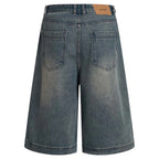 Vintage Loose Denim Shorts — front view