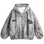 Retro Vintage Padded Oversized Puffer Jacket — styling shot