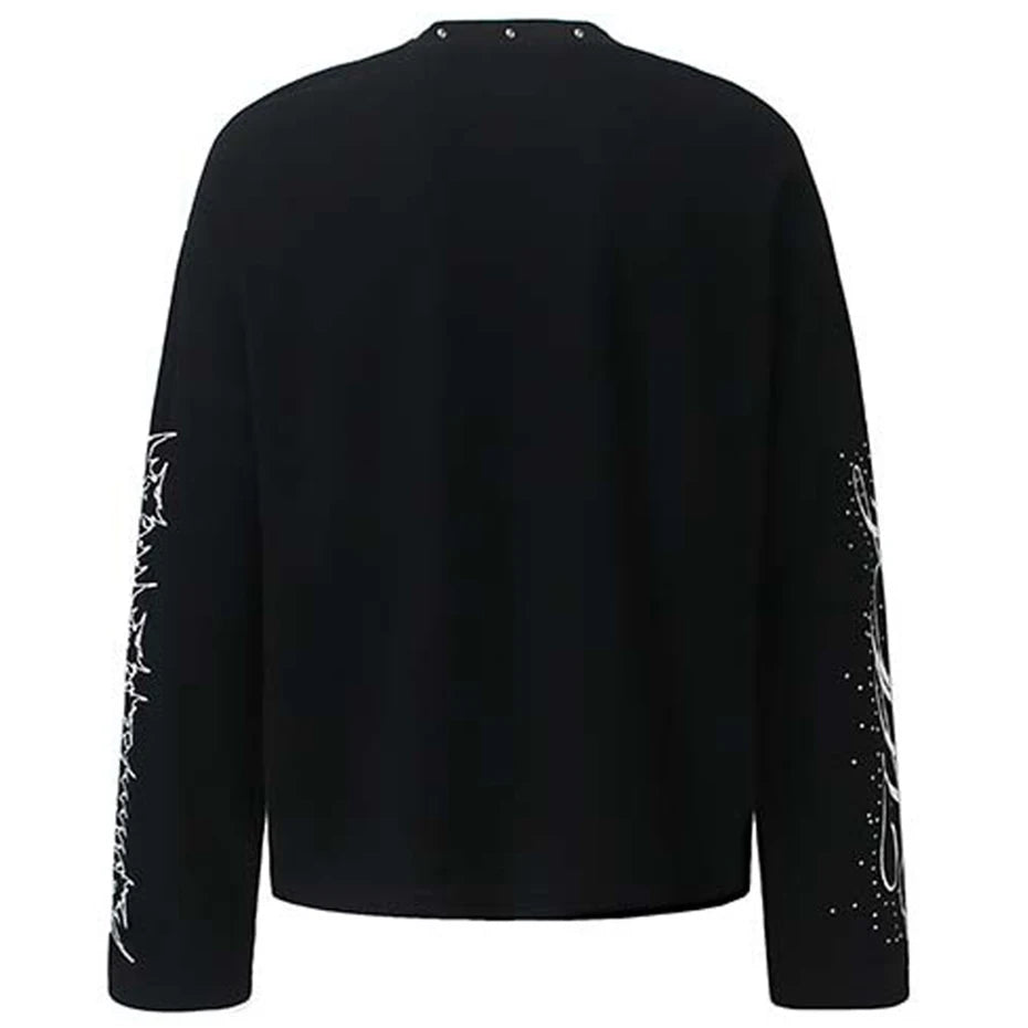 Shirts Y2K Graphic Loose Long Sleeve Tee — front view