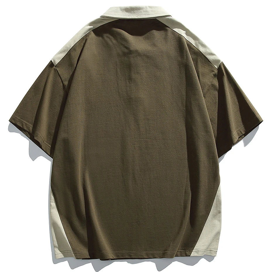 Color Block Oversized T-Shirt — detail shot