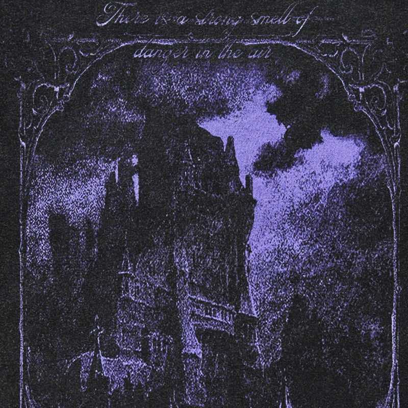 Purple Vintage Black Washed T-Shirt — back view