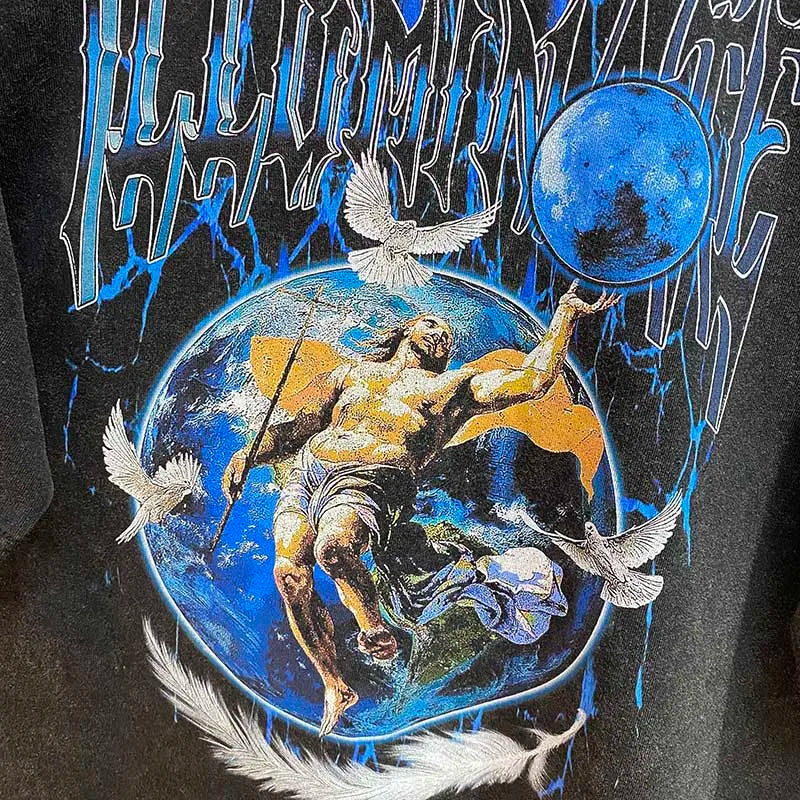 Black Washed T-Shirt — back view