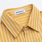 Vintage Cat Striped Embroidered Shirt — back view