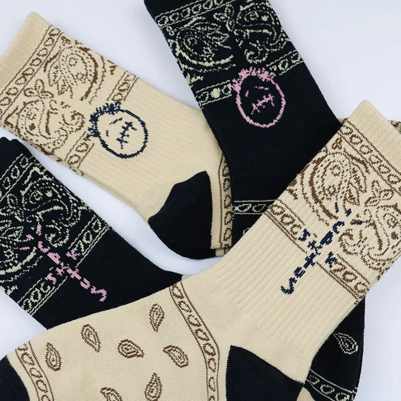 Skate Beige Face Letter Patchwork Accessory — front view