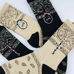 Skate Beige Face Letter Patchwork Accessory — front view
