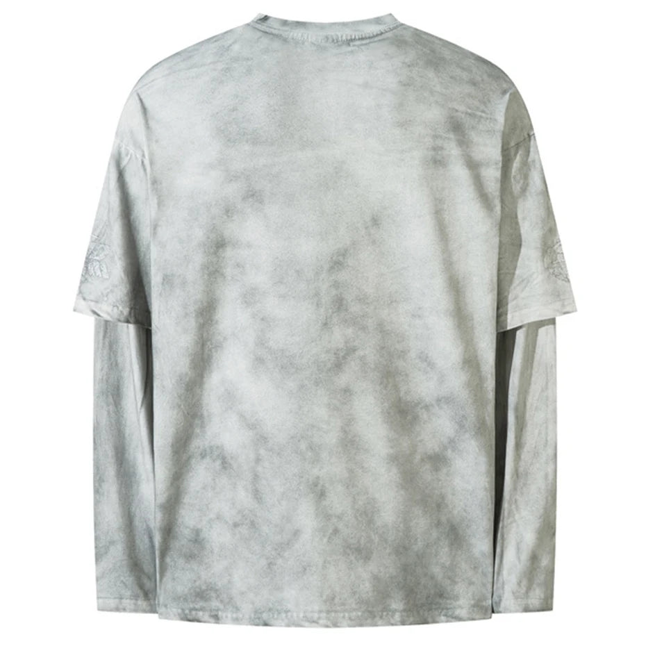 Vintage Washed Oversized Long Sleeve Tee — front view