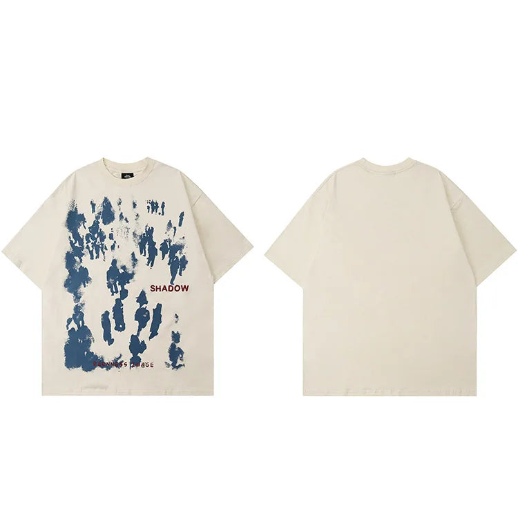 Shadow Letter Print T-Shirt — fit shot