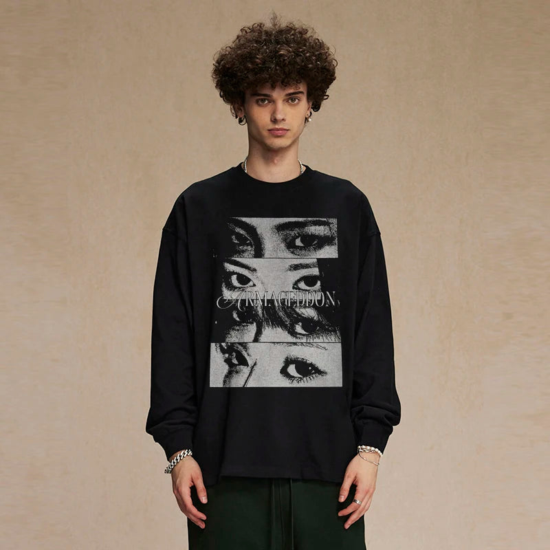 Contact Black Eye Graphic Long Sleeve Tee — front view