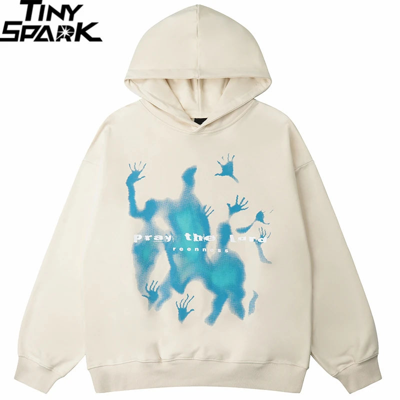 Black Shadow Graphic Hoodie — detail shot