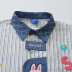 Vintage Cartoon Graphic Loose Shirt — detail shot