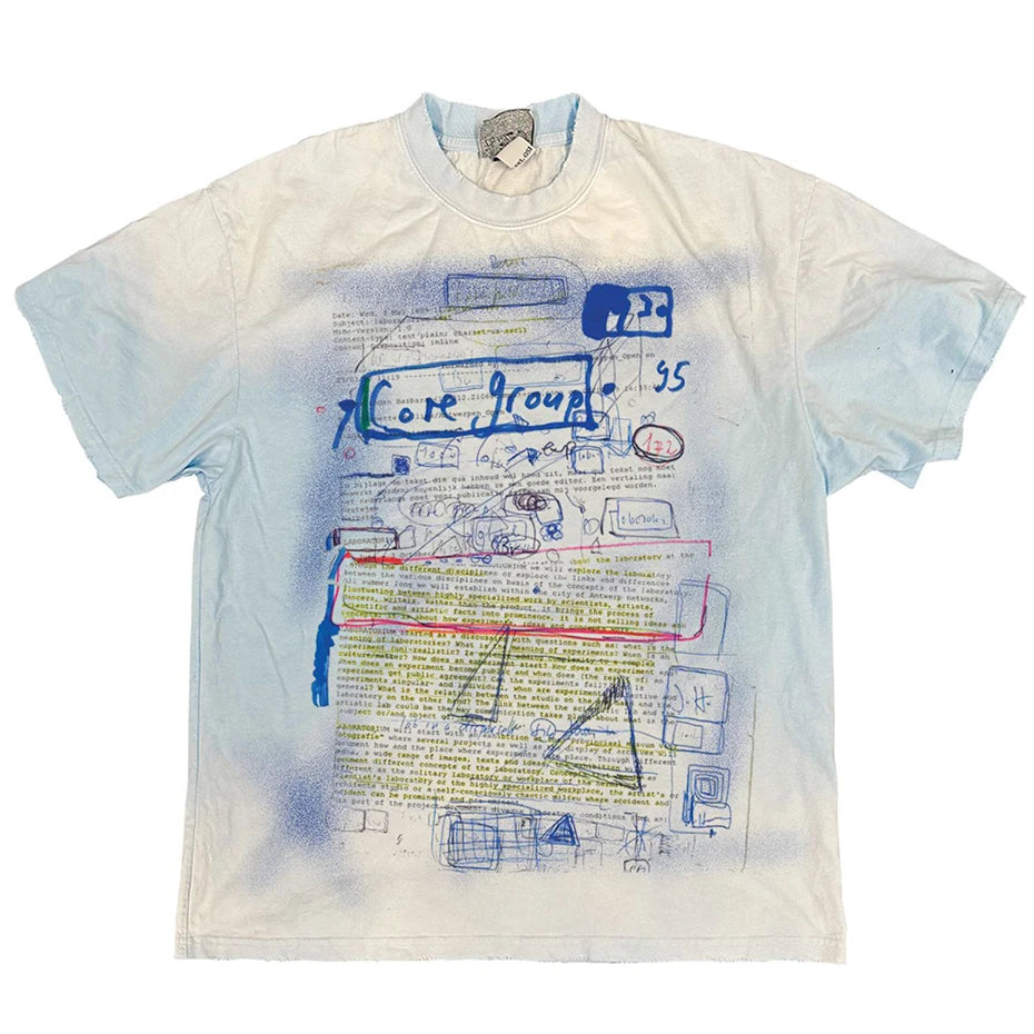 Y2K Tie Dye Graphic Oversized T-Shirt — back view