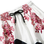 Floral Print Baggy Sweatpants — front view