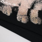 Cats Graphic Oversized Long Sleeve Tee — fit shot