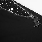 Y2K Rhinestone Oversized Jacket — fit shot