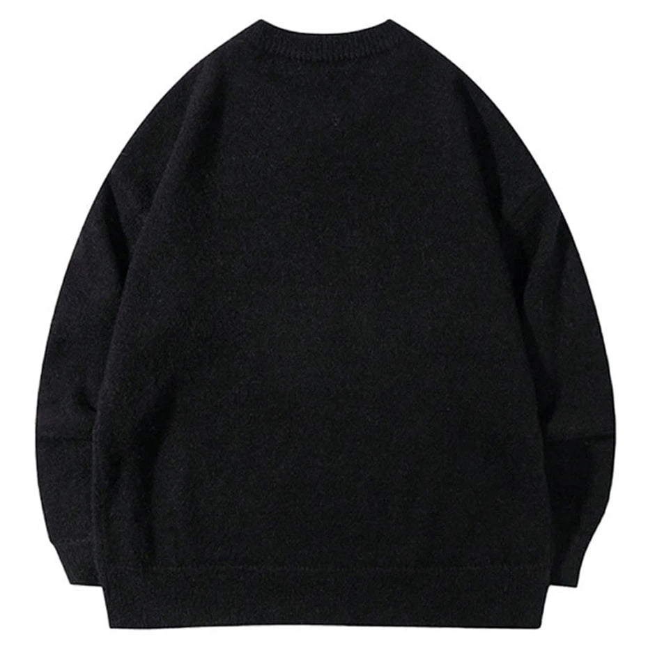 Sweaters Y2K Star Graphic Knit Oversized Sweater — front view