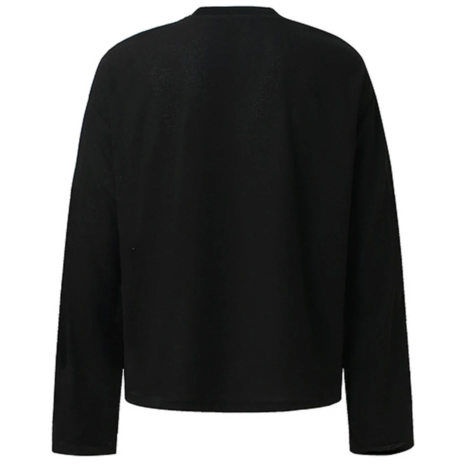 Cats Graphic Oversized Long Sleeve Tee — front view