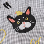 Y2K Vintage Cat Embroidered Oversized Shirt — fit shot