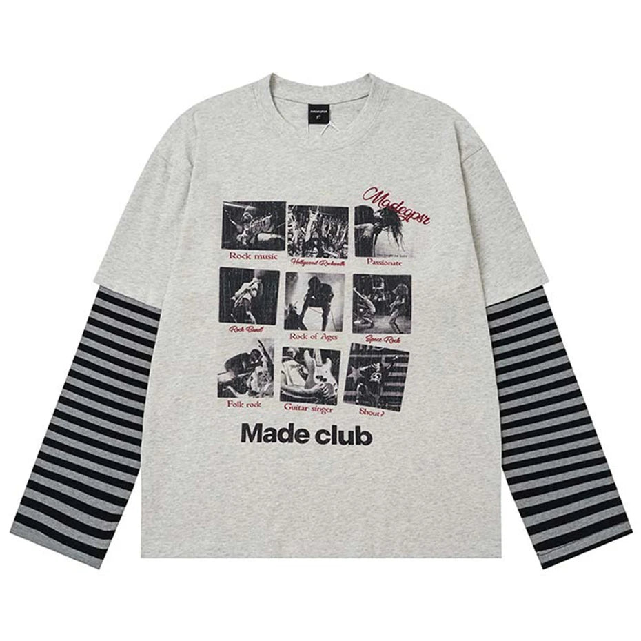 Gray Vintage Oversized T-Shirt — back view
