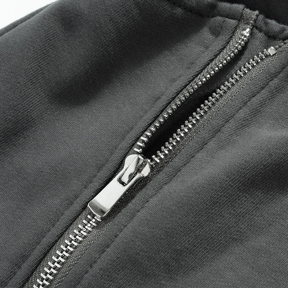 Black Zip Shorts — fit shot
