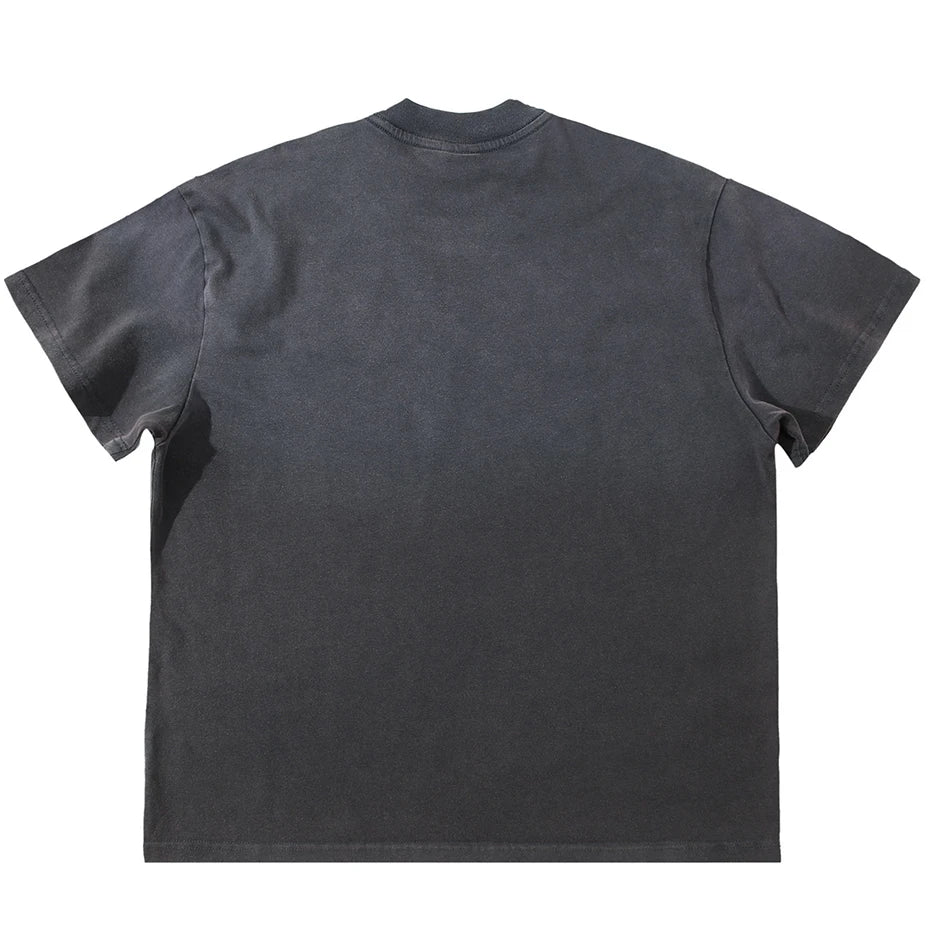 Y2K Dog Graphic Oversized T-Shirt — front view