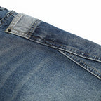 Leg Vintage Loose Denim Shorts — fit shot