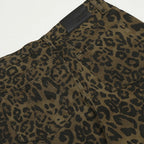 Vintage Leopard Loose Denim Shorts — fabric close-up
