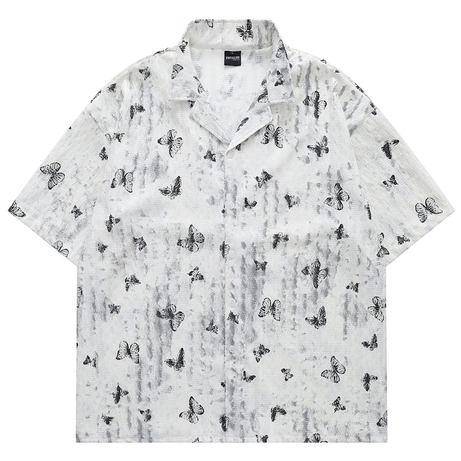 Vintage Butterfly Graphic Loose Shirt — styling shot