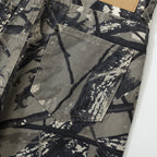 Vintage Graphic Denim Loose Jeans — fabric close-up