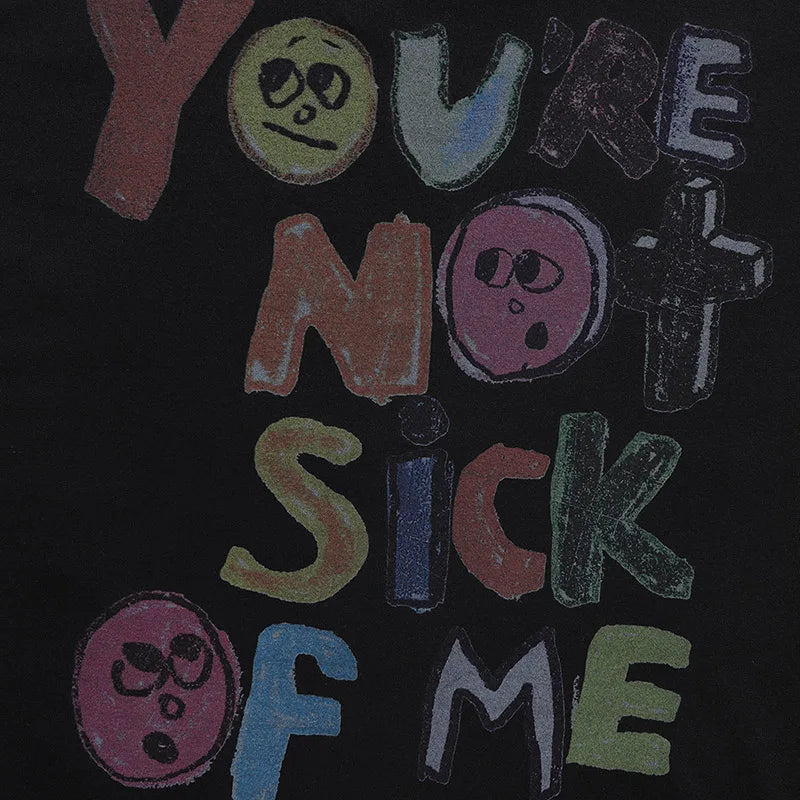 Letter Heart Print T-Shirt — front view