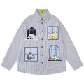 Funny Cats Graphic Loose Shirt — back view
