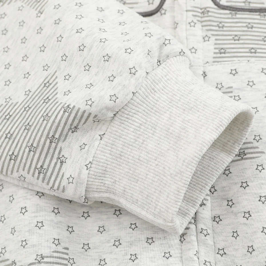 Y2K Skeleton Star Graphic Oversized Hoodie — fabric close-up
