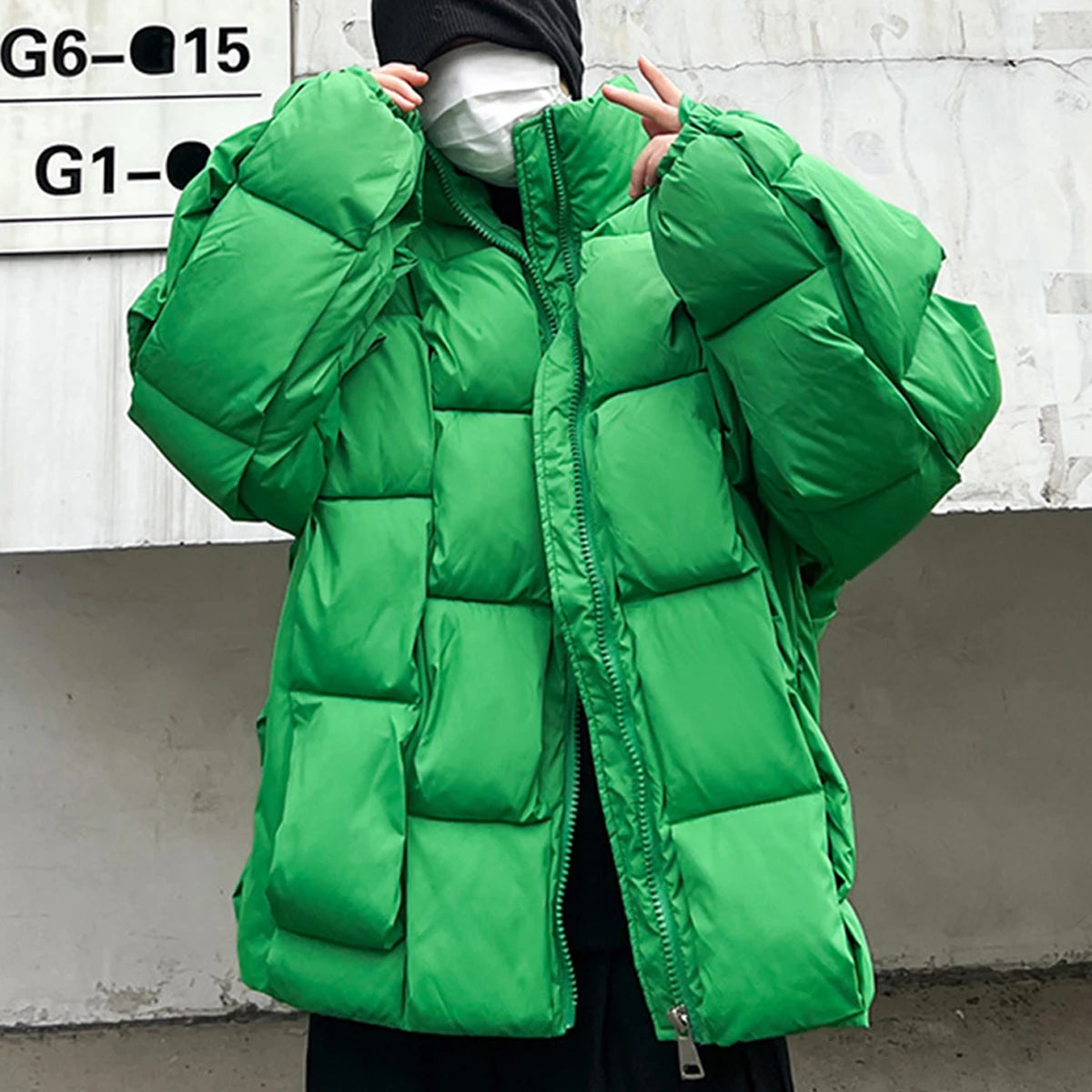 Padded Loose Puffer Jacket — flat lay