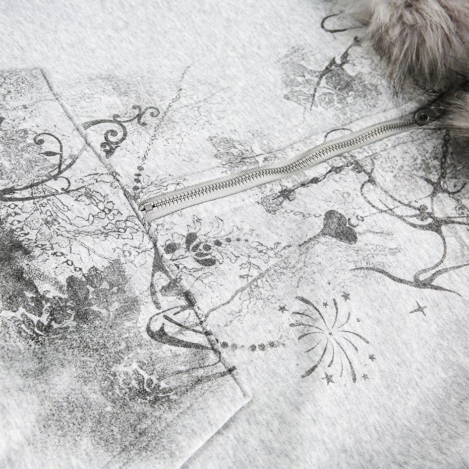 Fur Oversized Hoodie — fabric close-up